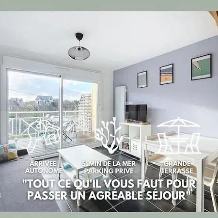 La Baie, Terrasse, Parking Prive, A 5min A Pieds De La Digue De